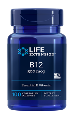 Vitamin B12 -  500 mcg, 100 pastilhas - minhavitamina.com