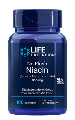 No Flush Niacin 800 mg, 100 cápsulas - minhavitamina.com