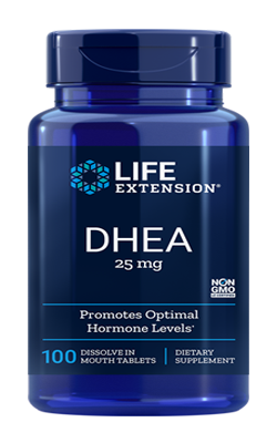 DHEA 25 mg, 100 comprimidos sublingual - minhavitamina.com