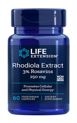 Rhodiola Extract com 3% Rosavins, 250 mg - 60 cápsulas - minhavitamina.com