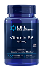 Vitamin B6 250mg, 100 cápsulas vegetarianas - minhavitamina.com