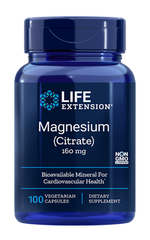 Magnesium (Citrate) 160 mg, 100 cápsulas - minhavitamina.com