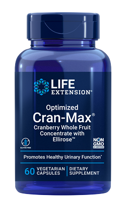Optimized Cran-Max® Cranberry Whole Fruit Concentrate with Ellirose™, 60 cápsulas vegetais - minhavitamina.com