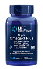 Super Omega-3 Plus EPA/DHA Fish Oil, Sesame Lignans, Olive Extract, Krill & Astaxanthin - 120 cápsulas gelatinosas - minhavitamina.com